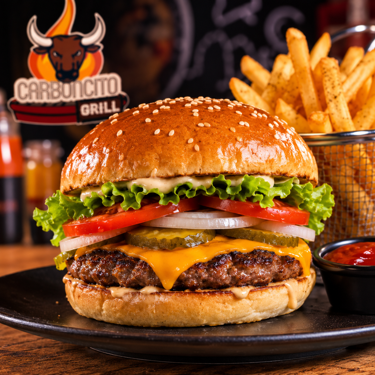 Hamburguesa Clásica Carboncito
