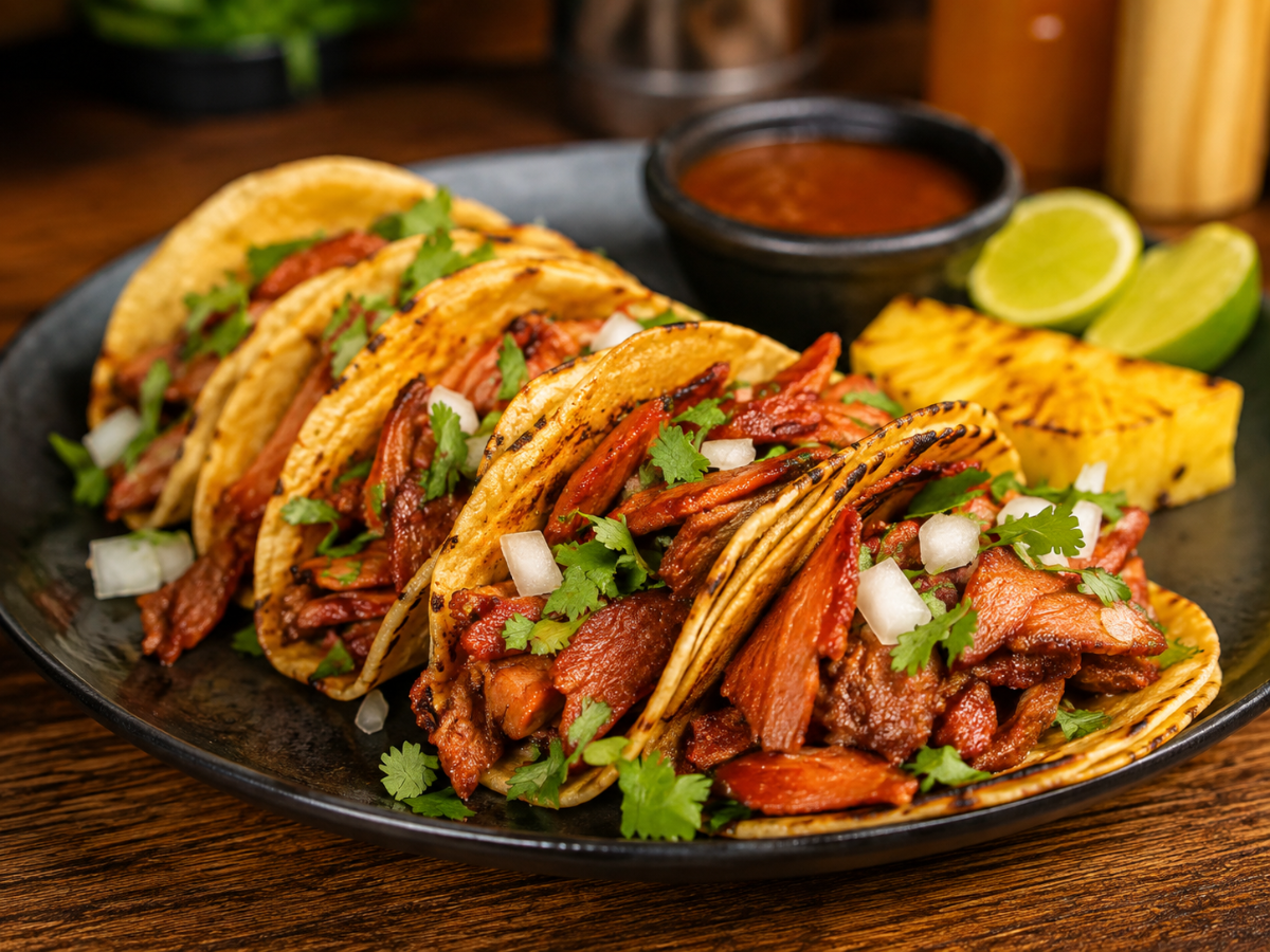4 tacos de pastor