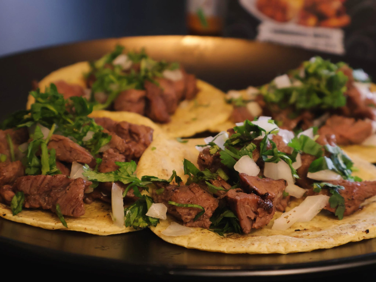 4 tacos de arrachera